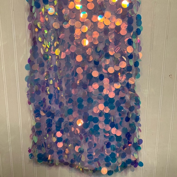 Pink Lily Rock on Purple Large Sequin Dress - Picture 4 of 6